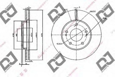 DJ PARTS bd1040 -  Тормозной диск